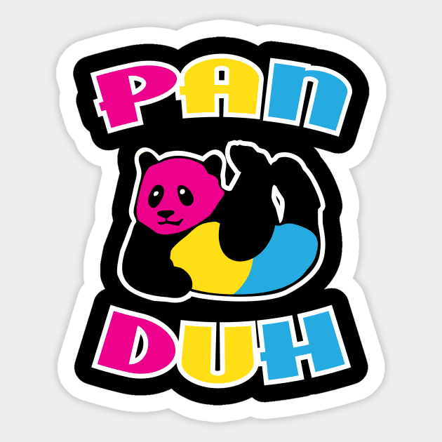 Pan Duh Panda LGBT Pansexual Pride Sticker by ProudToBeHomo